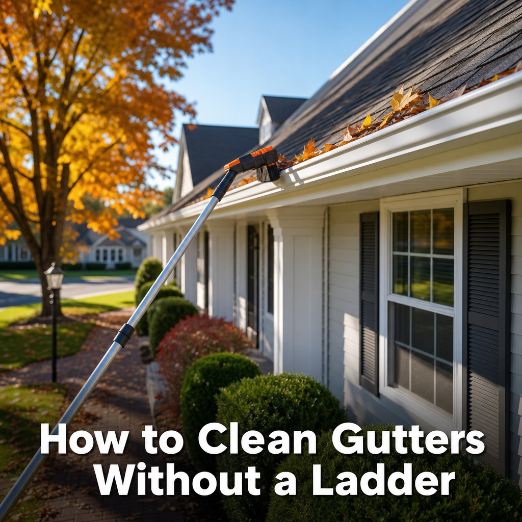 How to Clean Gutters Without a Ladder